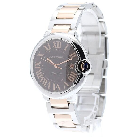 CARTIER Baron Blue LM W6920032 Brown Dial Automatic Men's Watch - Picture 1 of 8